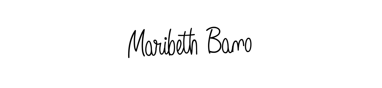 The best way (Angelique-Rose-font-FFP) to make a short signature is to pick only two or three words in your name. The name Maribeth Bano include a total of six letters. For converting this name. Maribeth Bano signature style 5 images and pictures png