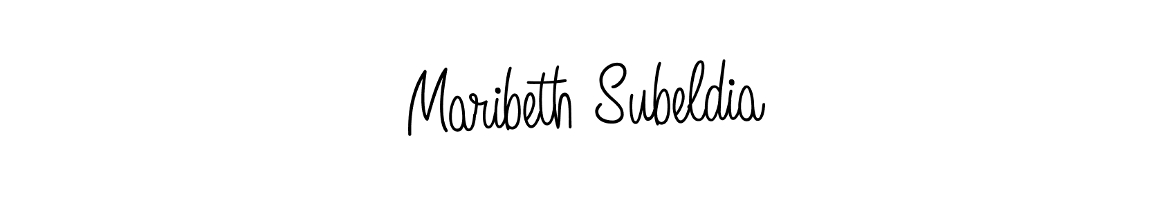 Also we have Maribeth Subeldia name is the best signature style. Create professional handwritten signature collection using Angelique-Rose-font-FFP autograph style. Maribeth Subeldia signature style 5 images and pictures png