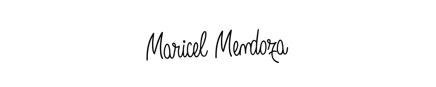 Make a beautiful signature design for name Maricel Mendoza. With this signature (Angelique-Rose-font-FFP) style, you can create a handwritten signature for free. Maricel Mendoza signature style 5 images and pictures png