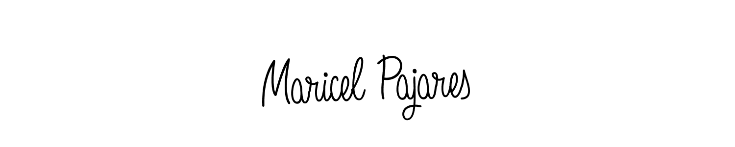 You should practise on your own different ways (Angelique-Rose-font-FFP) to write your name (Maricel Pajares) in signature. don't let someone else do it for you. Maricel Pajares signature style 5 images and pictures png