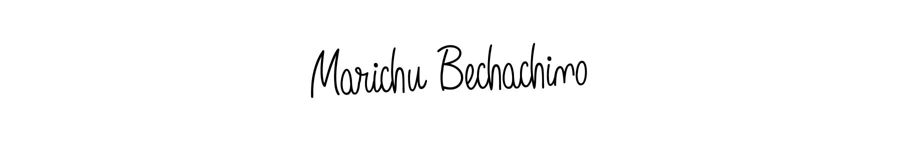 Make a beautiful signature design for name Marichu Bechachino. With this signature (Angelique-Rose-font-FFP) style, you can create a handwritten signature for free. Marichu Bechachino signature style 5 images and pictures png