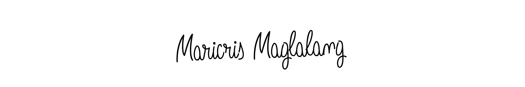 Maricris Maglalang stylish signature style. Best Handwritten Sign (Angelique-Rose-font-FFP) for my name. Handwritten Signature Collection Ideas for my name Maricris Maglalang. Maricris Maglalang signature style 5 images and pictures png