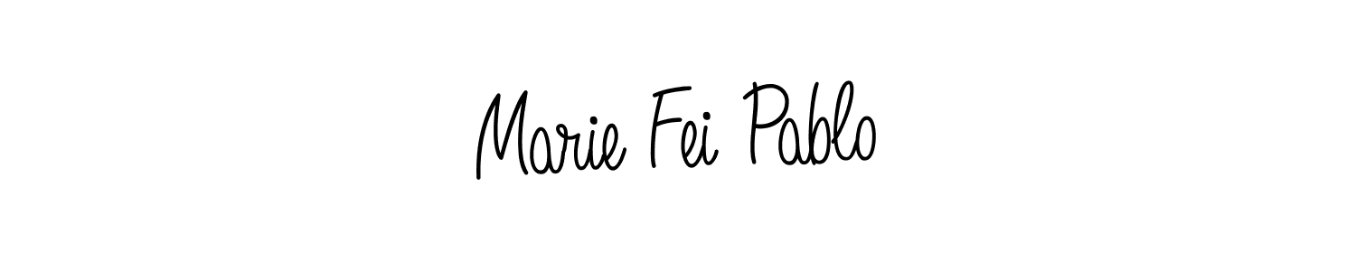 Create a beautiful signature design for name Marie Fei Pablo. With this signature (Angelique-Rose-font-FFP) fonts, you can make a handwritten signature for free. Marie Fei Pablo signature style 5 images and pictures png