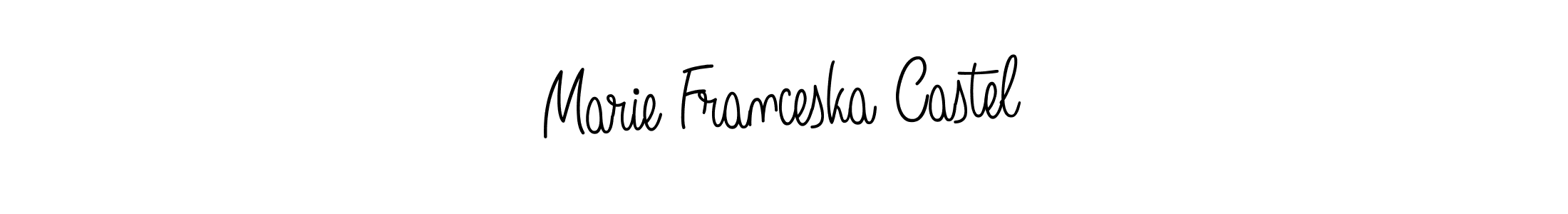 This is the best signature style for the Marie Franceska Castel name. Also you like these signature font (Angelique-Rose-font-FFP). Mix name signature. Marie Franceska Castel signature style 5 images and pictures png