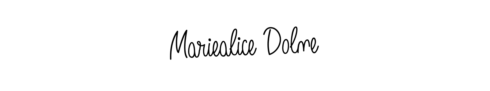 How to Draw Mariealice Dolne signature style? Angelique-Rose-font-FFP is a latest design signature styles for name Mariealice Dolne. Mariealice Dolne signature style 5 images and pictures png