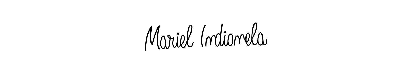 Create a beautiful signature design for name Mariel Indionela. With this signature (Angelique-Rose-font-FFP) fonts, you can make a handwritten signature for free. Mariel Indionela signature style 5 images and pictures png