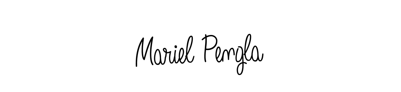 How to make Mariel Pengla name signature. Use Angelique-Rose-font-FFP style for creating short signs online. This is the latest handwritten sign. Mariel Pengla signature style 5 images and pictures png