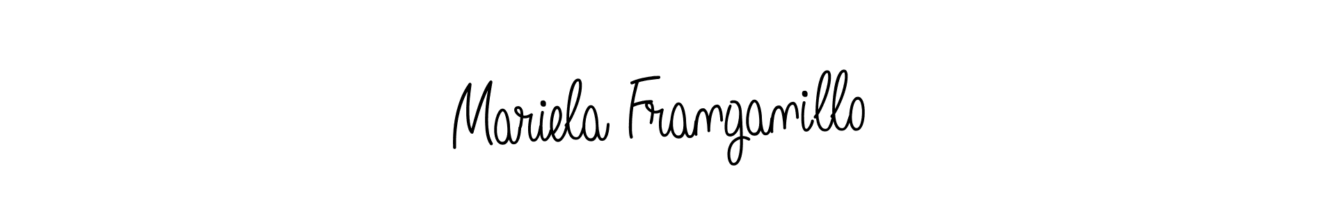 Use a signature maker to create a handwritten signature online. With this signature software, you can design (Angelique-Rose-font-FFP) your own signature for name Mariela Franganillo. Mariela Franganillo signature style 5 images and pictures png