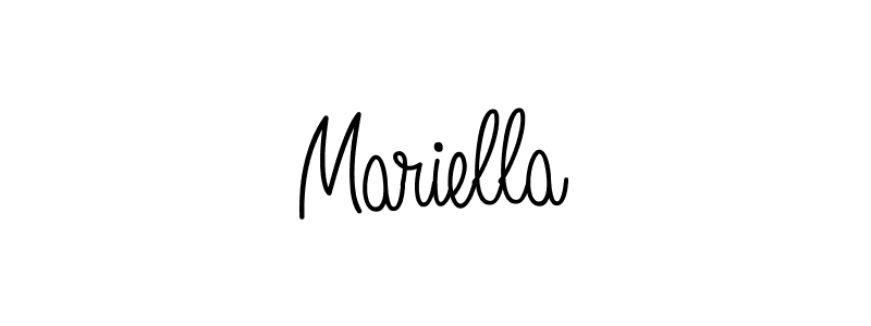 Design your own signature with our free online signature maker. With this signature software, you can create a handwritten (Angelique-Rose-font-FFP) signature for name Mariella. Mariella signature style 5 images and pictures png