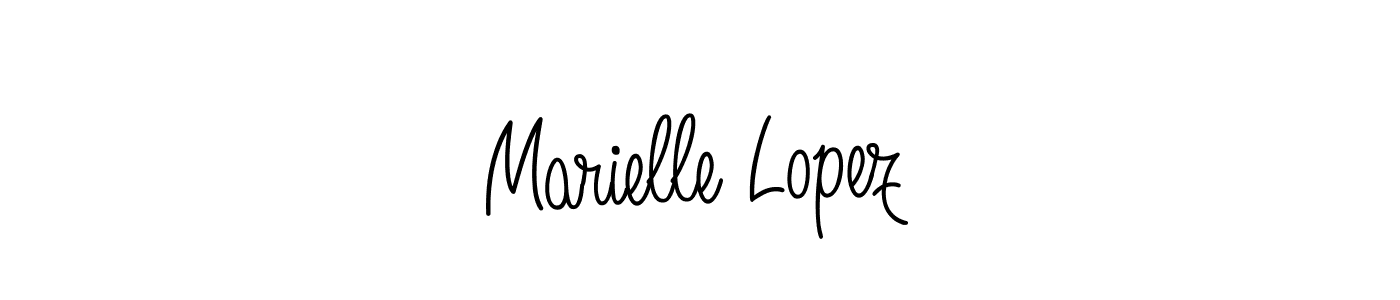 if you are searching for the best signature style for your name Marielle Lopez. so please give up your signature search. here we have designed multiple signature styles  using Angelique-Rose-font-FFP. Marielle Lopez signature style 5 images and pictures png