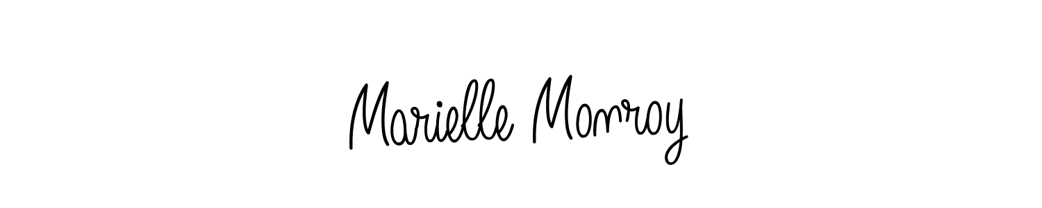 Use a signature maker to create a handwritten signature online. With this signature software, you can design (Angelique-Rose-font-FFP) your own signature for name Marielle Monroy. Marielle Monroy signature style 5 images and pictures png