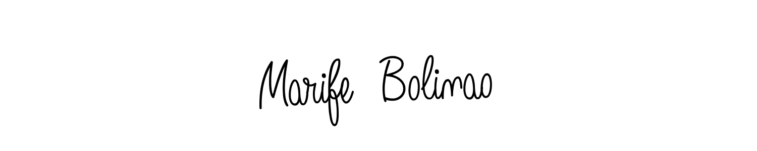 Similarly Angelique-Rose-font-FFP is the best handwritten signature design. Signature creator online .You can use it as an online autograph creator for name Marife  Bolinao. Marife  Bolinao signature style 5 images and pictures png