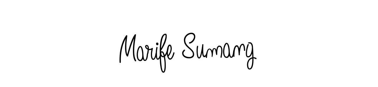 Make a beautiful signature design for name Marife Sumang. Use this online signature maker to create a handwritten signature for free. Marife Sumang signature style 5 images and pictures png