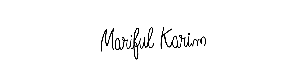 Mariful Karim stylish signature style. Best Handwritten Sign (Angelique-Rose-font-FFP) for my name. Handwritten Signature Collection Ideas for my name Mariful Karim. Mariful Karim signature style 5 images and pictures png