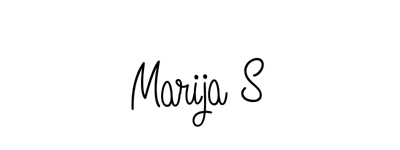 Use a signature maker to create a handwritten signature online. With this signature software, you can design (Angelique-Rose-font-FFP) your own signature for name Marija S. Marija S signature style 5 images and pictures png