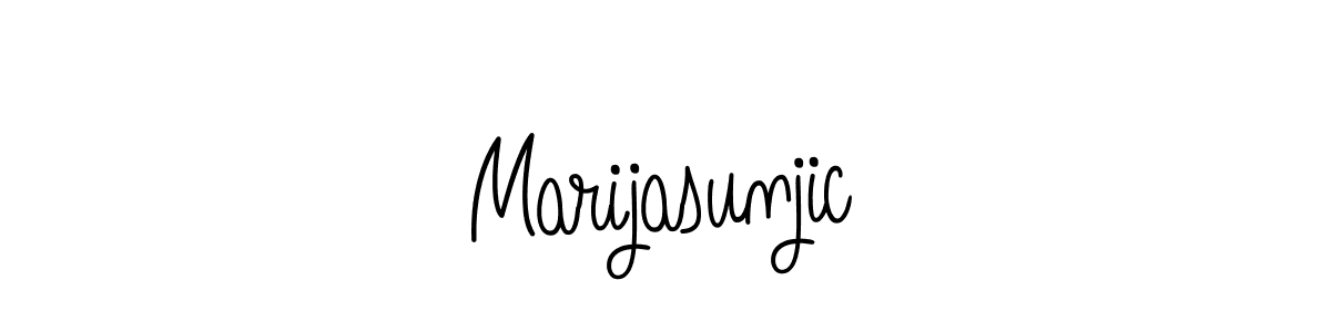 How to make Marijasunjic name signature. Use Angelique-Rose-font-FFP style for creating short signs online. This is the latest handwritten sign. Marijasunjic signature style 5 images and pictures png