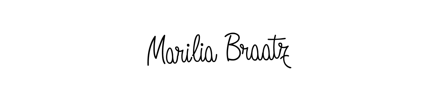 Create a beautiful signature design for name Marilia Braatz. With this signature (Angelique-Rose-font-FFP) fonts, you can make a handwritten signature for free. Marilia Braatz signature style 5 images and pictures png