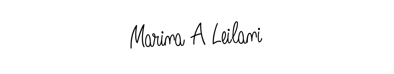 How to Draw Marina A Leilani signature style? Angelique-Rose-font-FFP is a latest design signature styles for name Marina A Leilani. Marina A Leilani signature style 5 images and pictures png