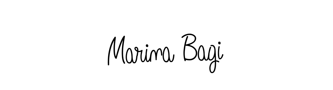 How to make Marina Bagi name signature. Use Angelique-Rose-font-FFP style for creating short signs online. This is the latest handwritten sign. Marina Bagi signature style 5 images and pictures png
