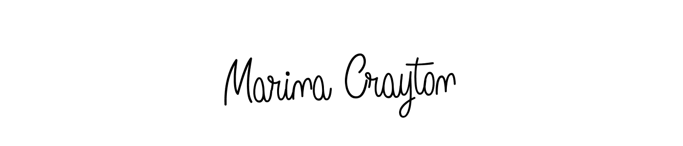 How to make Marina Crayton name signature. Use Angelique-Rose-font-FFP style for creating short signs online. This is the latest handwritten sign. Marina Crayton signature style 5 images and pictures png