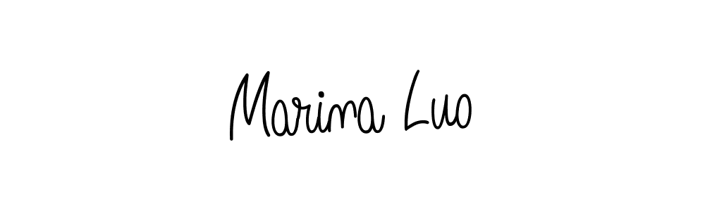 Design your own signature with our free online signature maker. With this signature software, you can create a handwritten (Angelique-Rose-font-FFP) signature for name Marina Luo. Marina Luo signature style 5 images and pictures png