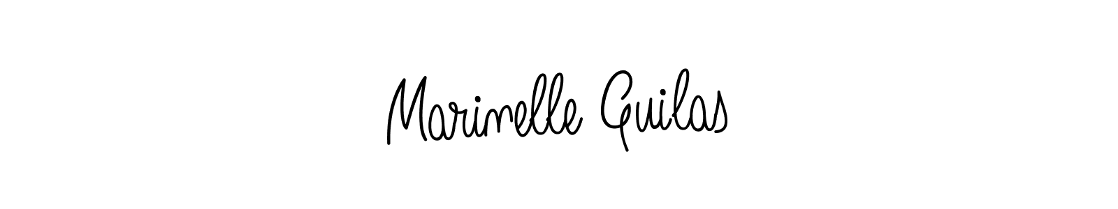 Create a beautiful signature design for name Marinelle Guilas. With this signature (Angelique-Rose-font-FFP) fonts, you can make a handwritten signature for free. Marinelle Guilas signature style 5 images and pictures png