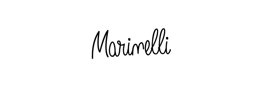 Make a beautiful signature design for name Marinelli. With this signature (Angelique-Rose-font-FFP) style, you can create a handwritten signature for free. Marinelli signature style 5 images and pictures png