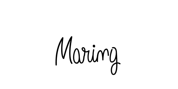 You should practise on your own different ways (Angelique-Rose-font-FFP) to write your name (Maring) in signature. don't let someone else do it for you. Maring signature style 5 images and pictures png