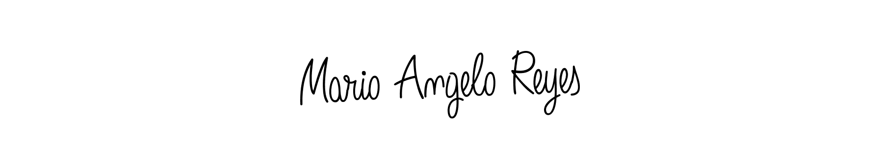 Mario Angelo Reyes stylish signature style. Best Handwritten Sign (Angelique-Rose-font-FFP) for my name. Handwritten Signature Collection Ideas for my name Mario Angelo Reyes. Mario Angelo Reyes signature style 5 images and pictures png