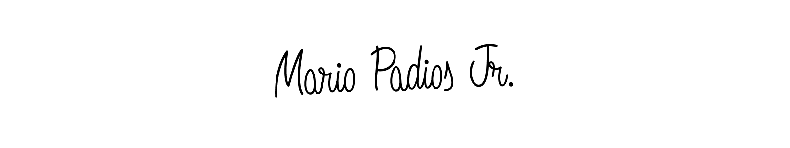 Design your own signature with our free online signature maker. With this signature software, you can create a handwritten (Angelique-Rose-font-FFP) signature for name Mario Padios Jr.. Mario Padios Jr. signature style 5 images and pictures png