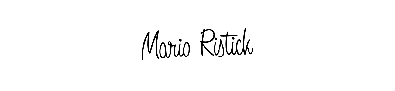 How to make Mario Ristick name signature. Use Angelique-Rose-font-FFP style for creating short signs online. This is the latest handwritten sign. Mario Ristick signature style 5 images and pictures png