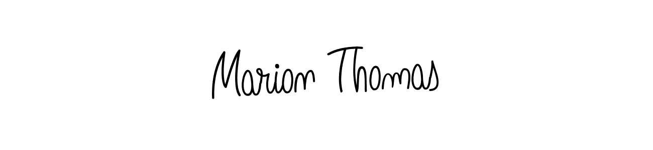 You should practise on your own different ways (Angelique-Rose-font-FFP) to write your name (Marion Thomas) in signature. don't let someone else do it for you. Marion Thomas signature style 5 images and pictures png