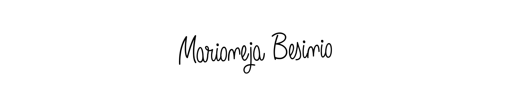 Design your own signature with our free online signature maker. With this signature software, you can create a handwritten (Angelique-Rose-font-FFP) signature for name Marioneja Besinio. Marioneja Besinio signature style 5 images and pictures png