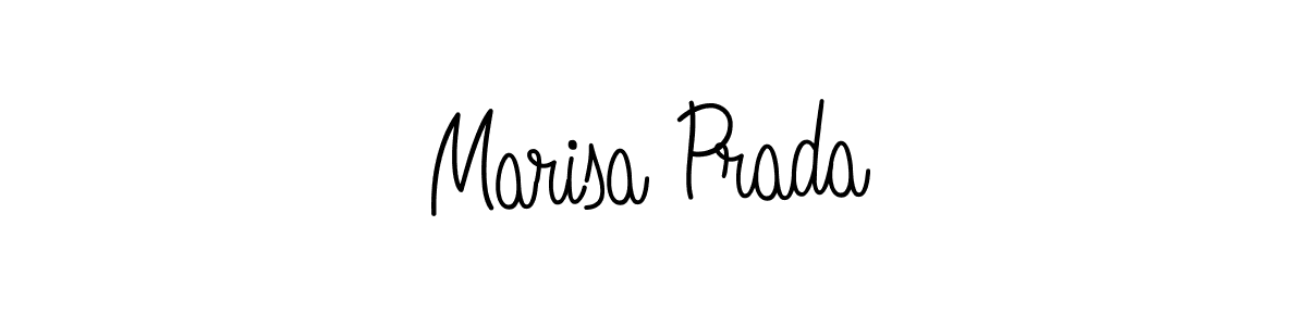 You should practise on your own different ways (Angelique-Rose-font-FFP) to write your name (Marisa Prada) in signature. don't let someone else do it for you. Marisa Prada signature style 5 images and pictures png