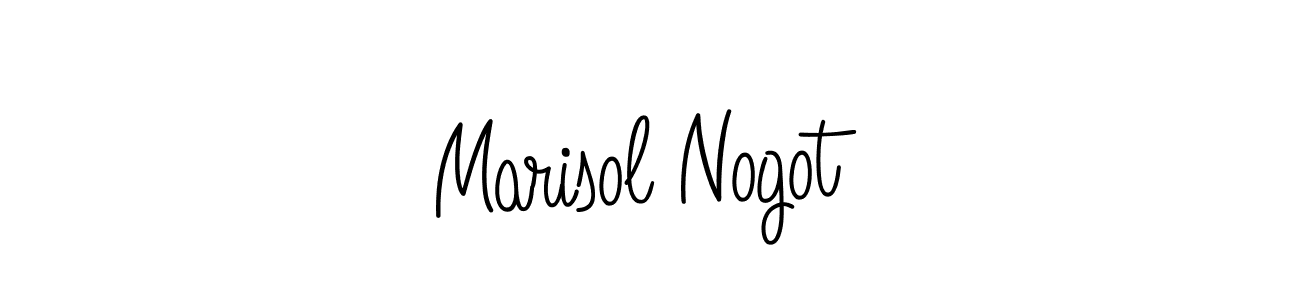 The best way (Angelique-Rose-font-FFP) to make a short signature is to pick only two or three words in your name. The name Marisol Nogot include a total of six letters. For converting this name. Marisol Nogot signature style 5 images and pictures png