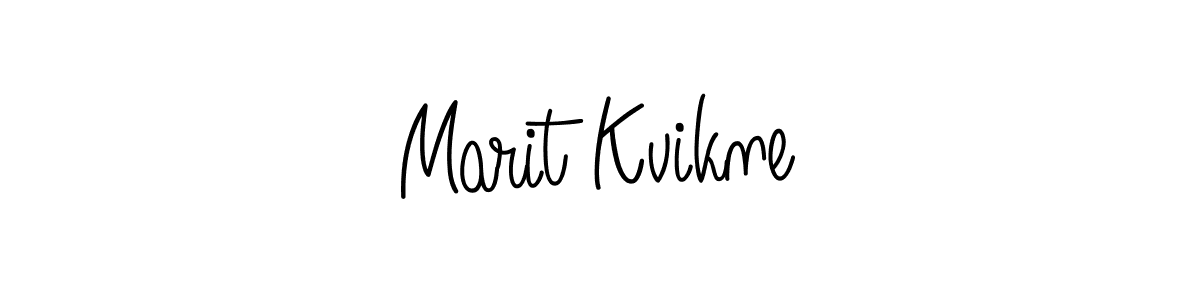 Make a beautiful signature design for name Marit Kvikne. With this signature (Angelique-Rose-font-FFP) style, you can create a handwritten signature for free. Marit Kvikne signature style 5 images and pictures png