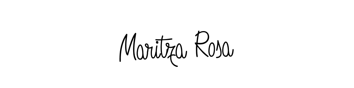The best way (Angelique-Rose-font-FFP) to make a short signature is to pick only two or three words in your name. The name Maritza Rosa include a total of six letters. For converting this name. Maritza Rosa signature style 5 images and pictures png
