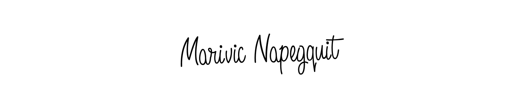 Create a beautiful signature design for name Marivic Napegquit. With this signature (Angelique-Rose-font-FFP) fonts, you can make a handwritten signature for free. Marivic Napegquit signature style 5 images and pictures png