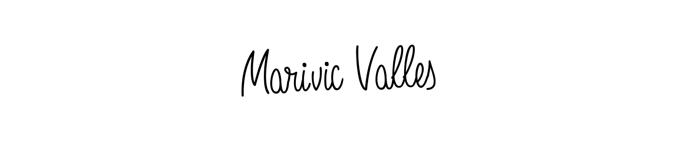 The best way (Angelique-Rose-font-FFP) to make a short signature is to pick only two or three words in your name. The name Marivic Valles include a total of six letters. For converting this name. Marivic Valles signature style 5 images and pictures png