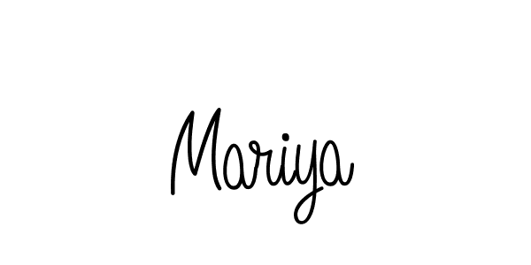 Make a beautiful signature design for name Mariya. With this signature (Angelique-Rose-font-FFP) style, you can create a handwritten signature for free. Mariya signature style 5 images and pictures png