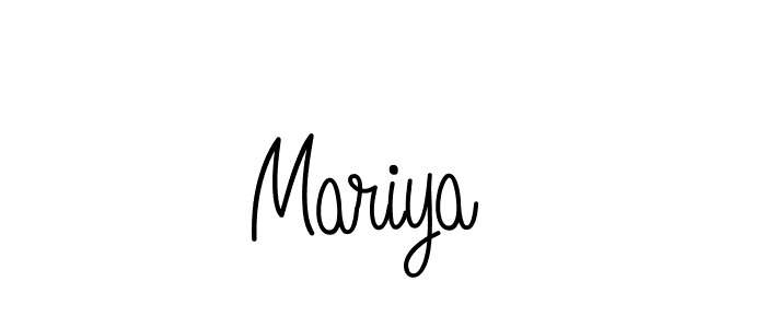 The best way (Angelique-Rose-font-FFP) to make a short signature is to pick only two or three words in your name. The name Mariya  include a total of six letters. For converting this name. Mariya  signature style 5 images and pictures png