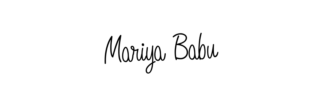 Create a beautiful signature design for name Mariya Babu. With this signature (Angelique-Rose-font-FFP) fonts, you can make a handwritten signature for free. Mariya Babu signature style 5 images and pictures png