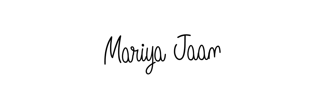 Create a beautiful signature design for name Mariya Jaan. With this signature (Angelique-Rose-font-FFP) fonts, you can make a handwritten signature for free. Mariya Jaan signature style 5 images and pictures png