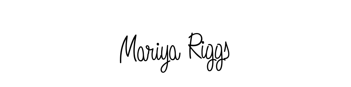 How to make Mariya Riggs name signature. Use Angelique-Rose-font-FFP style for creating short signs online. This is the latest handwritten sign. Mariya Riggs signature style 5 images and pictures png