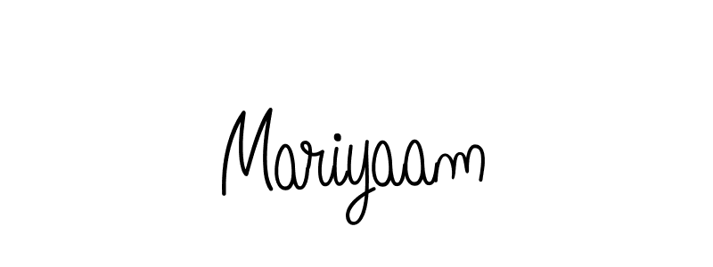 The best way (Angelique-Rose-font-FFP) to make a short signature is to pick only two or three words in your name. The name Mariyaam include a total of six letters. For converting this name. Mariyaam signature style 5 images and pictures png