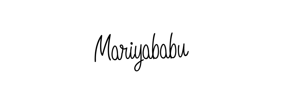 Make a beautiful signature design for name Mariyababu. With this signature (Angelique-Rose-font-FFP) style, you can create a handwritten signature for free. Mariyababu signature style 5 images and pictures png