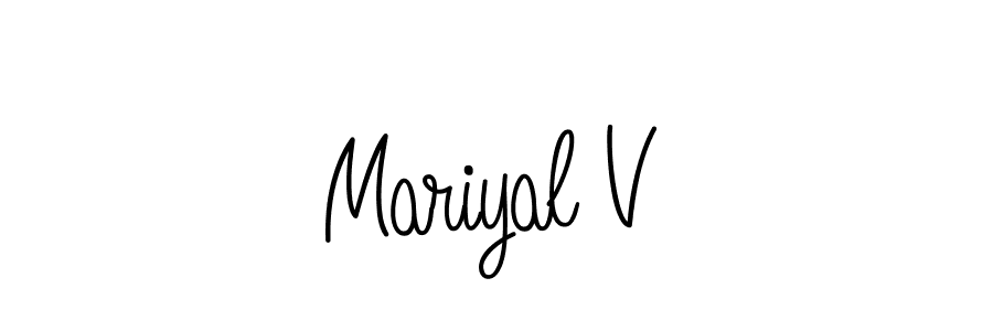 Mariyal V stylish signature style. Best Handwritten Sign (Angelique-Rose-font-FFP) for my name. Handwritten Signature Collection Ideas for my name Mariyal V. Mariyal V signature style 5 images and pictures png