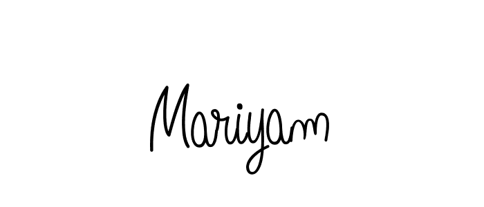 You should practise on your own different ways (Angelique-Rose-font-FFP) to write your name (Mariyam) in signature. don't let someone else do it for you. Mariyam signature style 5 images and pictures png