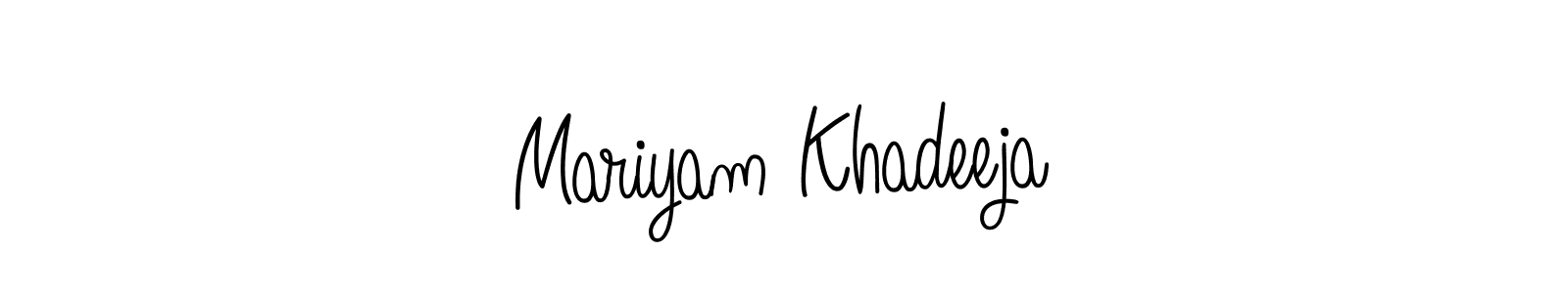 The best way (Angelique-Rose-font-FFP) to make a short signature is to pick only two or three words in your name. The name Mariyam Khadeeja include a total of six letters. For converting this name. Mariyam Khadeeja signature style 5 images and pictures png