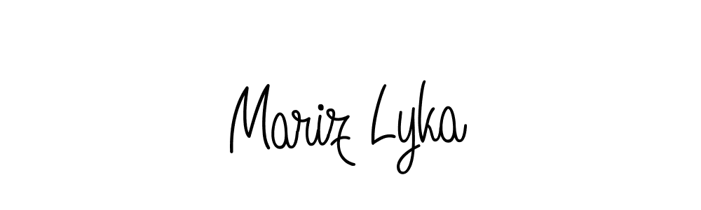 Make a short Mariz Lyka signature style. Manage your documents anywhere anytime using Angelique-Rose-font-FFP. Create and add eSignatures, submit forms, share and send files easily. Mariz Lyka signature style 5 images and pictures png